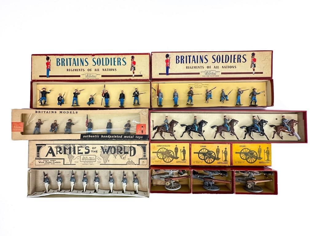Lot of 8 Britains Sets Civil War Union & Confederate Soldiers #713A, #2057, #2059, #2060 & #9187 (1 of 15)