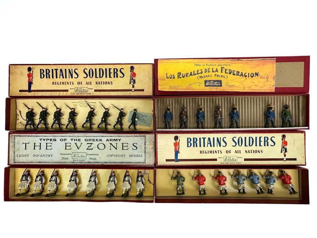 Lot of 4 Britains Sets Regiments of All Nations, Los Rurales De La Federacion, & The Evzones (1 of 10)