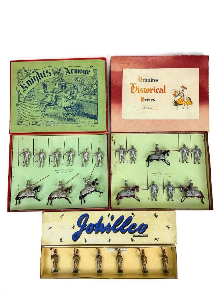 Lot of 3 Britains & Johillco Sets Knights #1307 & Ref S.107 (1 of 1)