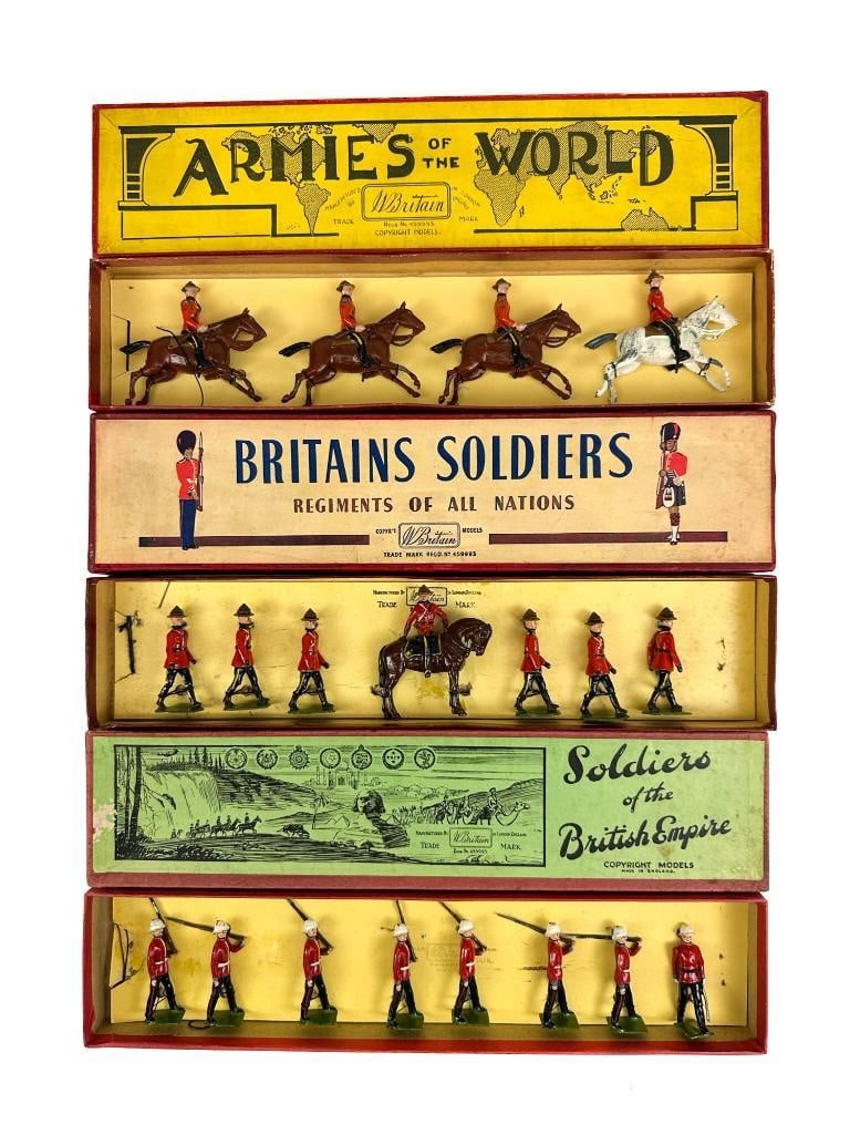 Lot of 3 Britains Royal Canadian Mounted Police & Canadian Light Infantry Lead Soldier Sets (1 of 7)