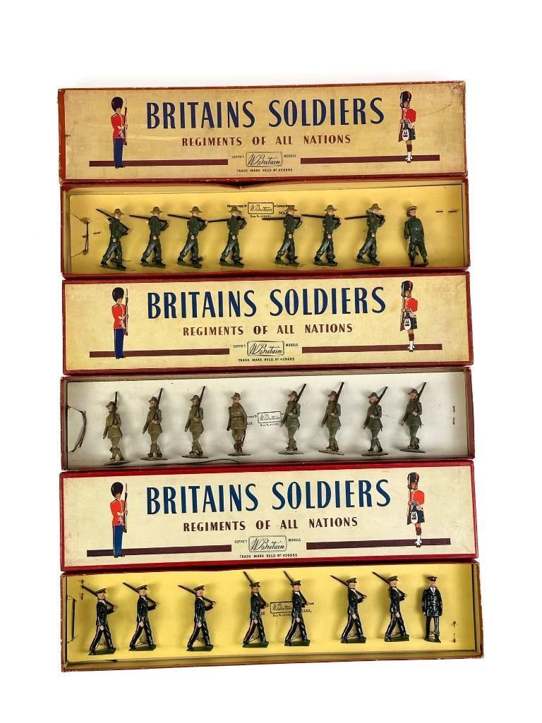 Lot of 3 Britains Australian Infantry Lead Soldier Sets (1 of 8)