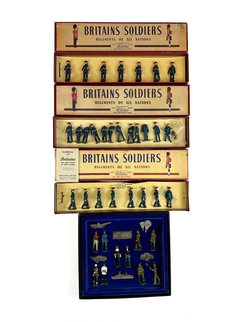 Lot of 4 Britains US Air Corps & D-Day Landings Lead Soldier Sets (1 of 11)