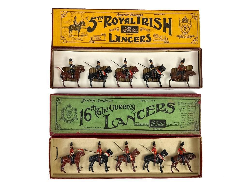Lot of 2 Britains Sets 5th Royal Irish Lancers # 23 16th The Queens Lancers #33 (1 of 6)