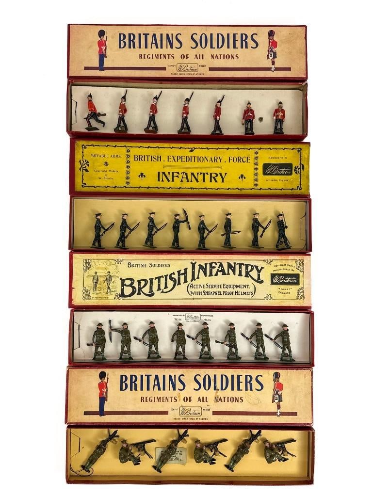 Lot of 4 Britains Sets The Somerset Light Infantry British Expeditionary Force Machine Gunners (1 of 9)