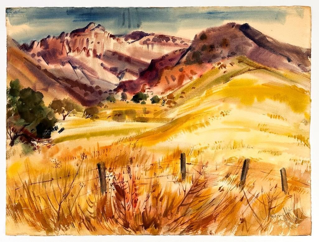 James Couper Wright (1906-1969) Watercolor on Paper 1961 (1 of 3)