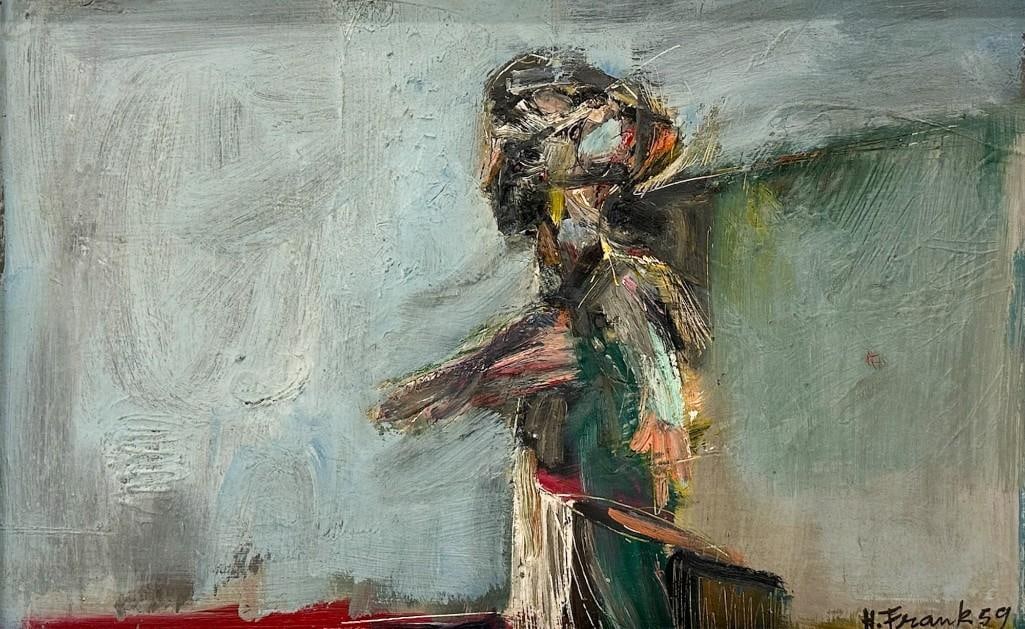 Harold Frank (1917-1995) Mixed Media Painting (1 of 4)