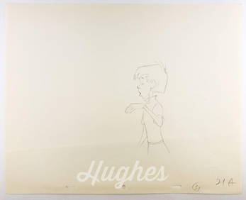 Original Disney Animation Drawing Wart King Arthur from The Sword in the Stone (1963) Production Art (1 of 1)