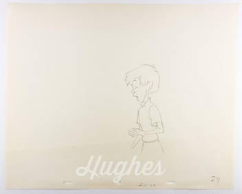 Original Disney Animation Drawing Wart King Arthur from The Sword in the Stone (1963) Production Art (1 of 1)