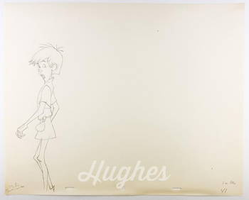 Original Disney Animation Drawing Wart King Arthur from The Sword in the Stone (1963) Production Art (1 of 1)