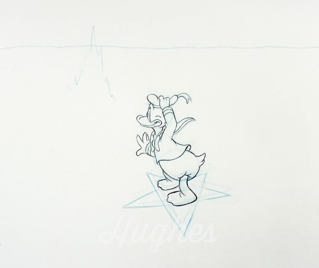 Original Disney Animation Drawing Donald Duck Production Art D 248 (1 of 2)