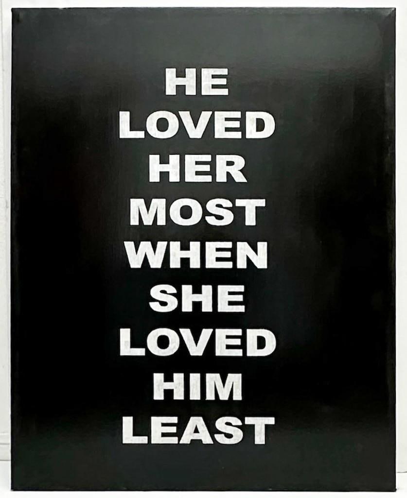 Patrick McCarthy  (20th C) Acrylic on Canvas, He loved her most when she loved him least (1 of 8)