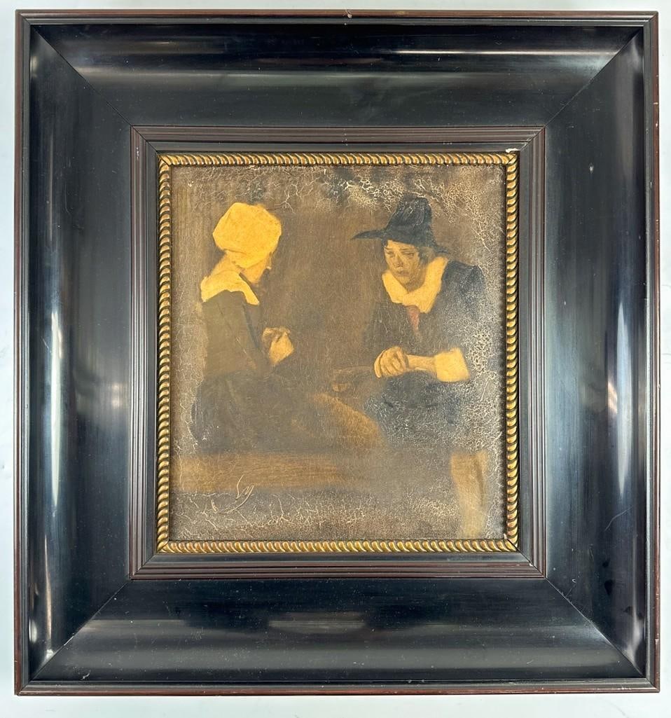 Signed Artist Unknown Oil on Canvas Painting (1 of 7)