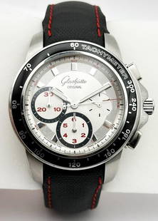Glashutte Original Sport Evolution Chronograph Watch Ref. 1509: This robust Glashütte Sport Evolution Chronograph combines sporty functionality with elegant German craftsmanship. The substantial 42mm stainless steel case, measuring 14.15mm in thickness, houses a