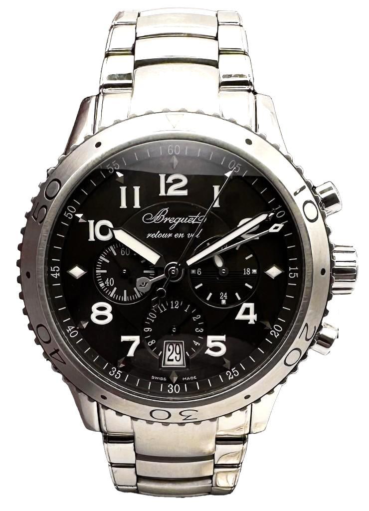 Breguet Transatlantique Men's Stainless Steel 43mm Chronograph Ref. 3810 (1 of 8)