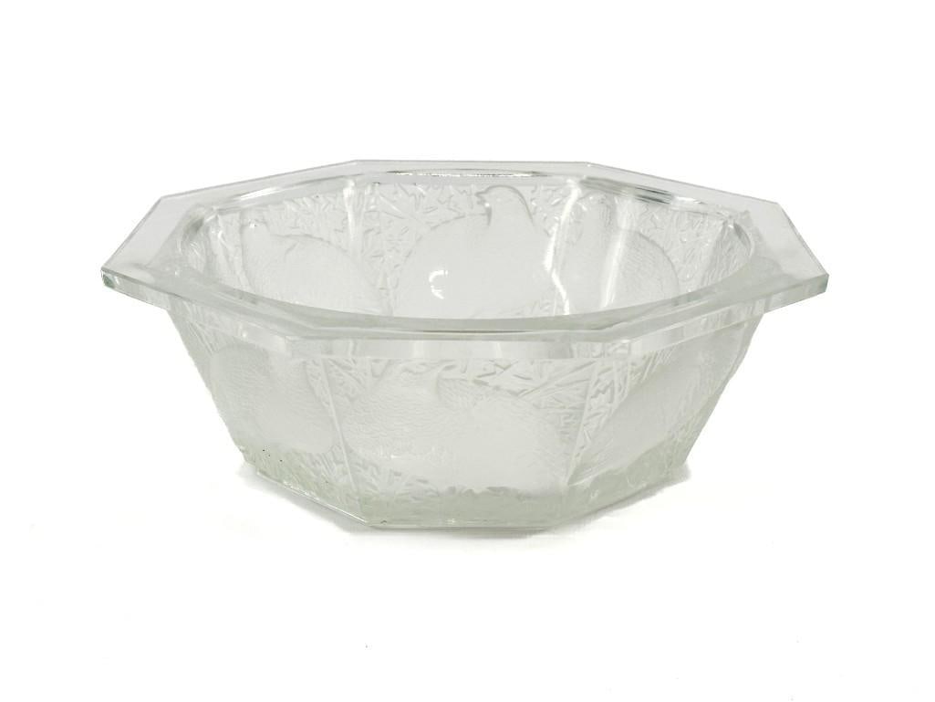 Lalique Octagonal Crystal Quail Bowl (1 of 10)