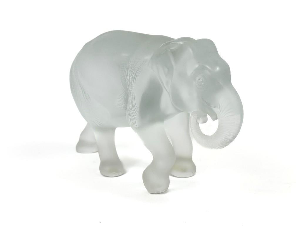 Lalique Java Elephant Crystal Statue (1 of 9)