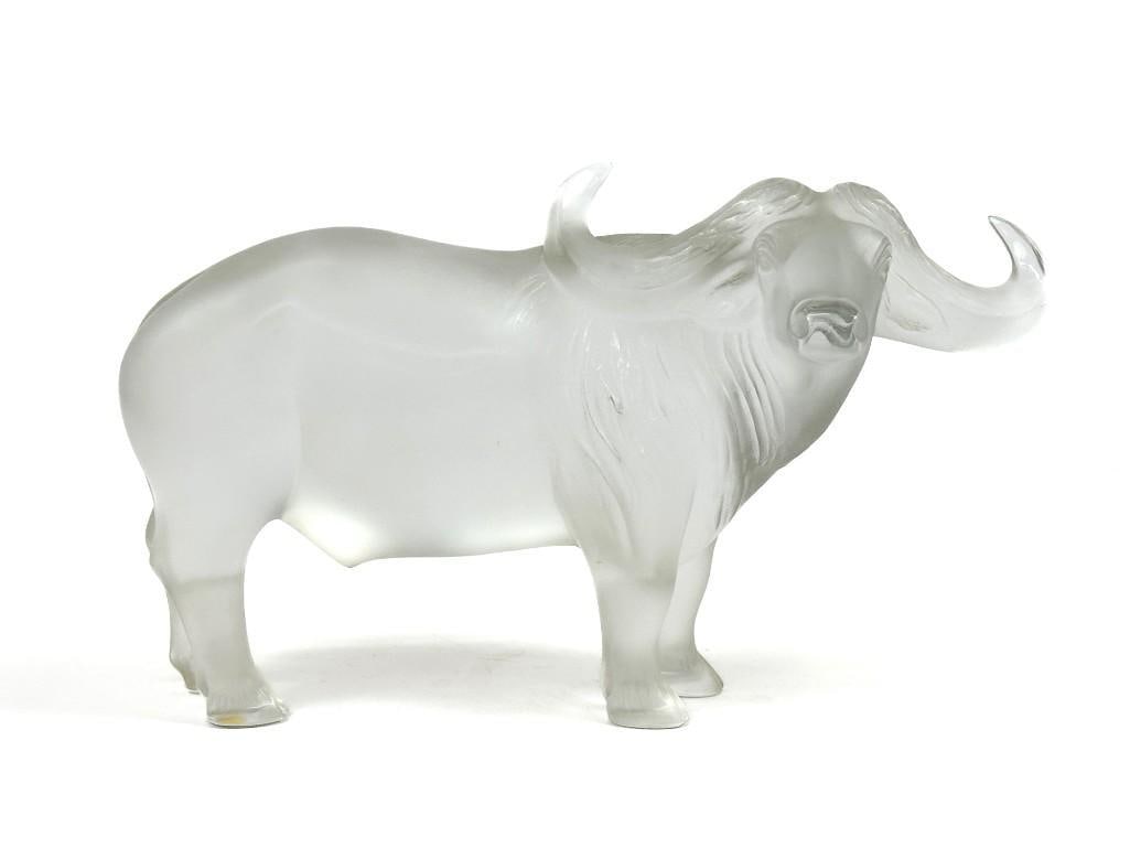 Lalique Water Buffalo Crystal Statue (1 of 9)