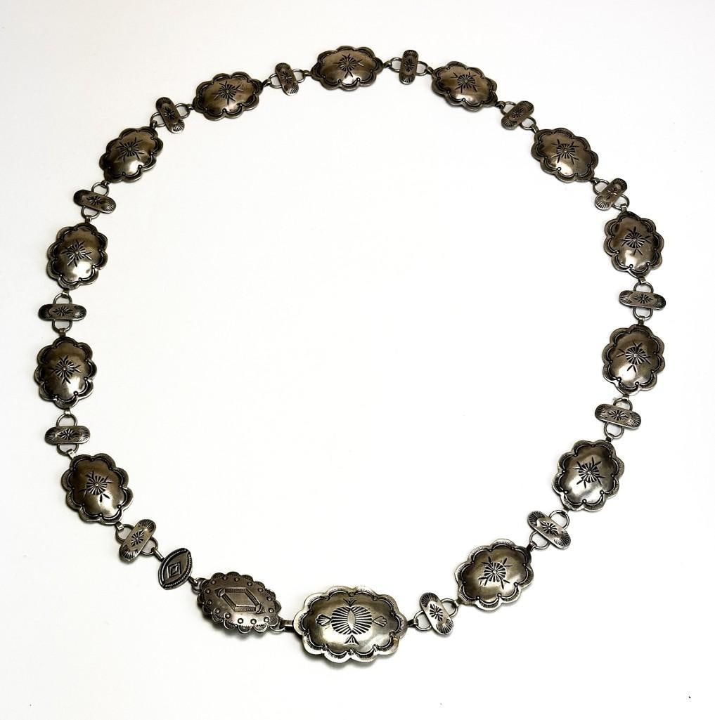 Vintage Native American Silver Concho Belt (1 of 7)
