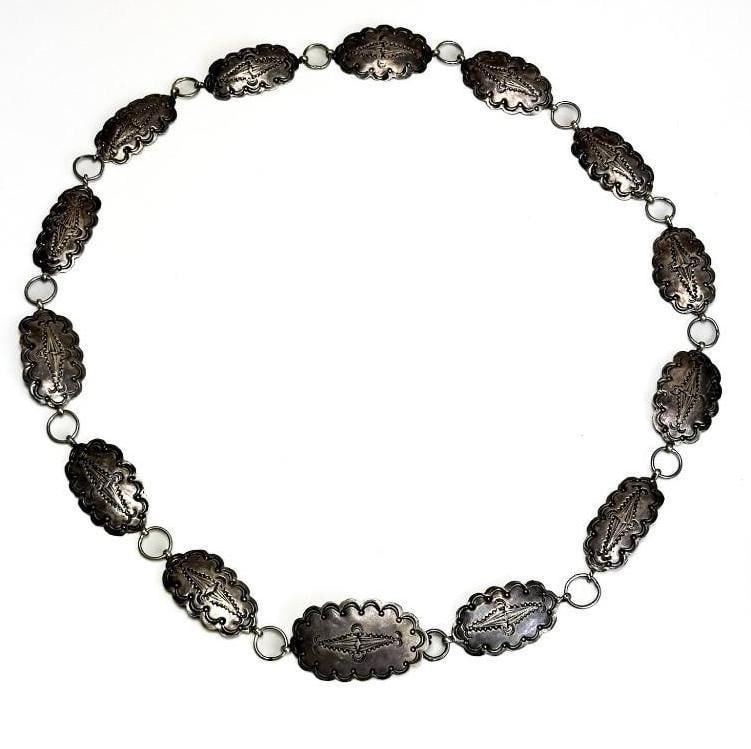 Vintage Native American Silver Concho Belt (1 of 7)