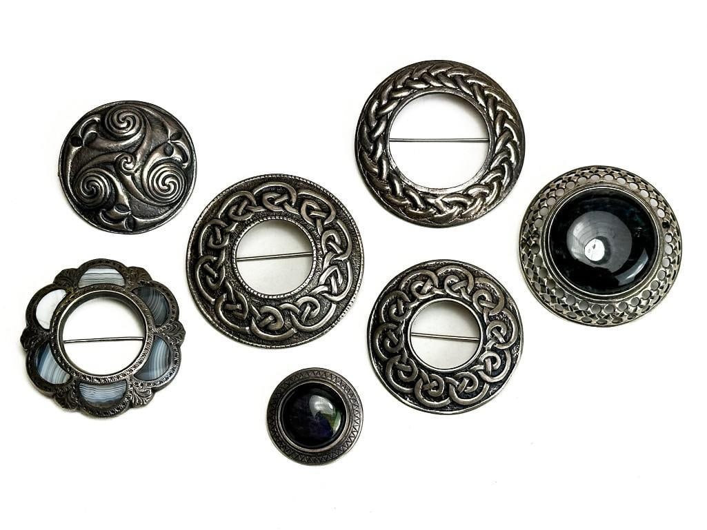 Lot of 7 Celtic Knot Kilt Pins and Others (1 of 12)