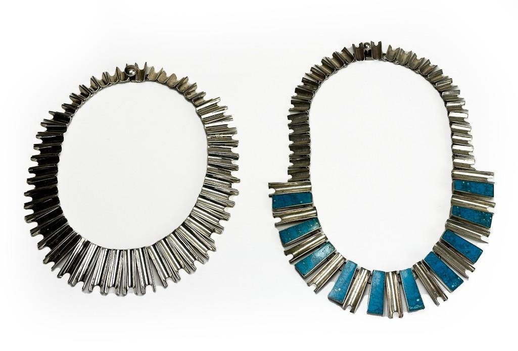 Lot of 2 Sterling Silver Necklaces Mexico (1 of 5)