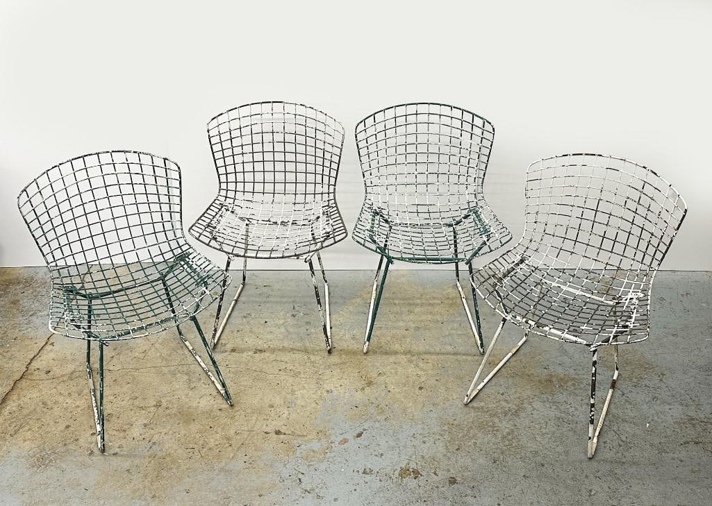 Set of 4 Harry Bertoia for Knoll Midcentury Metal Wire Side Chairs (1 of 11)