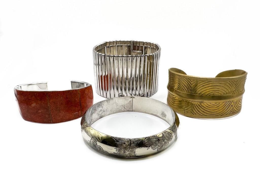 Nick Chavez Collection: Lot of 4 Bangle and Cuff Bracelets (1 of 15)