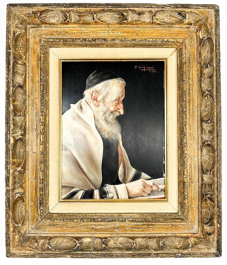 Otto Eichinger (1922-2004) Oil on Canvas, Rabbi (1 of 9)
