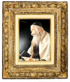 Otto Eichinger (1922-2004) Oil on Canvas, Rabbi