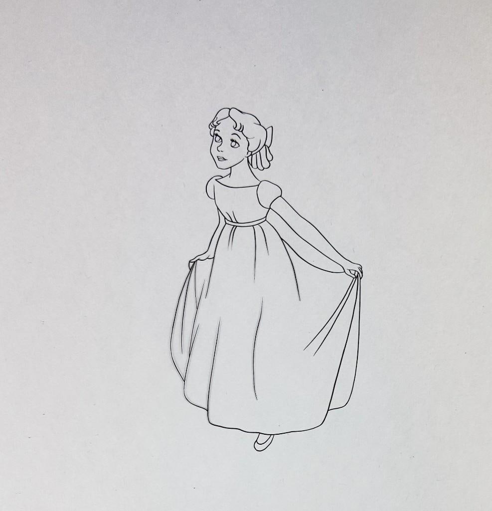 Peter Pan (1953) Wendy Original Disney Ink Test Animation Cel (1 of 2)