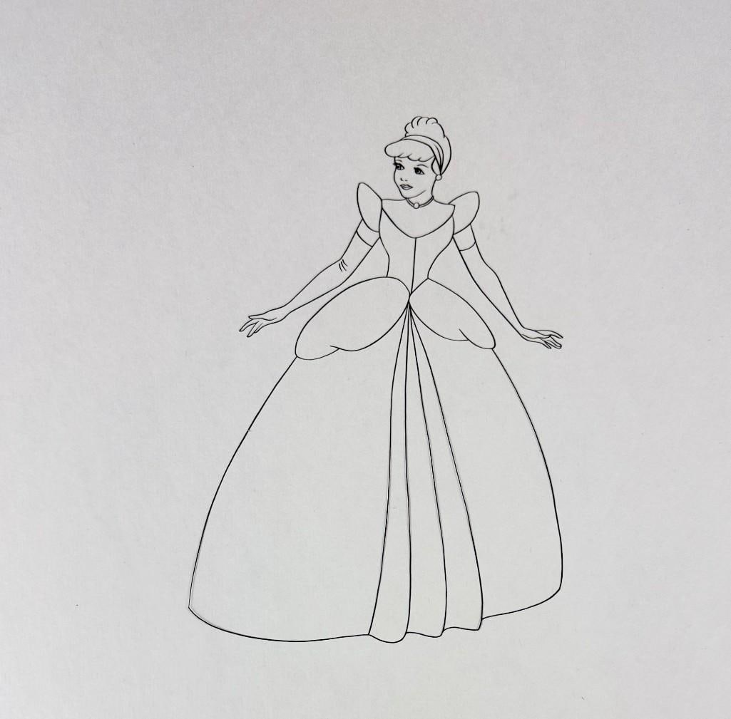 Cinderella (1950) Original Disney Ink Test Animation Cel (1 of 2)