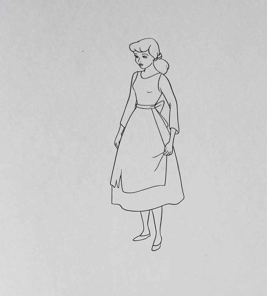 Cinderella (1950) Original Disney Ink Test Animation Cel (1 of 2)