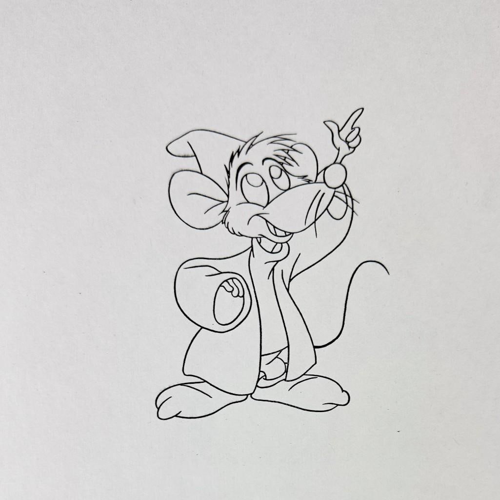 Cinderella (1950) Jaq Original Disney Ink Test Animation Cel (1 of 2)