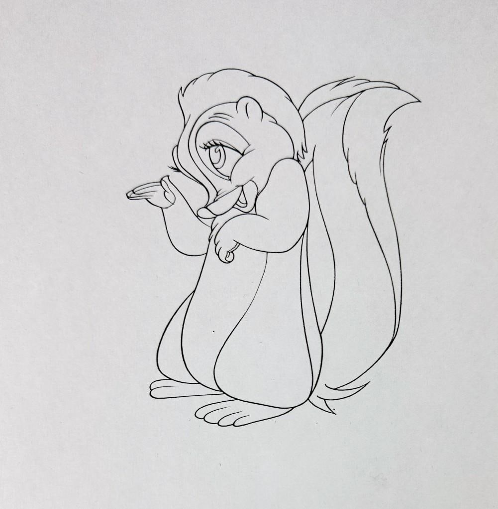 Bambi (1942) Flower Original Disney Ink Test Animation Cel (1 of 2)