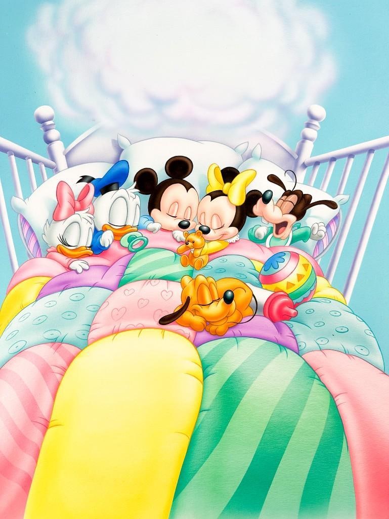 Disney Babies Bedtime Stories (1990) Original Book Cover Art Painting on Board (1 of 8)