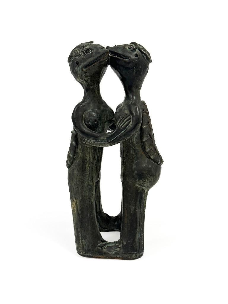 Kusler: Michel Marilla Ceramic Sculpture Anthropomorphic Kappa Turtle