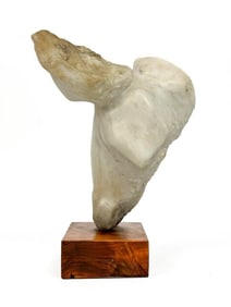 Kusler: Paul Mazerov (20th Century) Midcentury Abstract Marble Sculpture