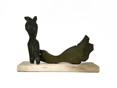 Kusler: Philip A. Solman (20th Century) Abstract Metal Sculpture, Torso & Reclining Figure