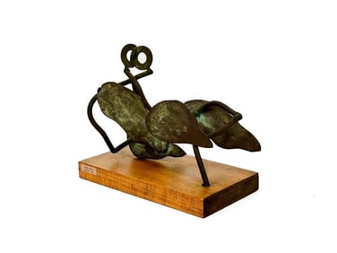 Kusler: Philip A. Solman (20th Century) Abstract Metal Sculpture, Torso and Reclining Figure