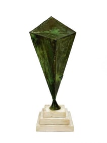 Kusler: Philip A. Solman (20th Century) Midcentury Metal Sculpture, Abstract Geometric 1969