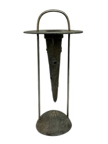 Kusler: Bronze Abstract Cone Sculpture