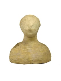 Kusler: Georgia Fee (California, 20th Century) Ceramic Faceless Bust Sculpture