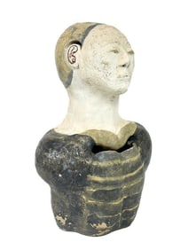 Kusler: Georgia Fee (California, 20th Century) Large Ceramic Bust Sculpture