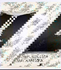 Kusler: Signed Angel, Mixed Media on Paper, This Illusion Was A Bad Idea