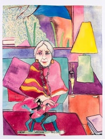 Kusler: Artist Unknown Mixed Media on Paper, Every Woman's Dream, 1992