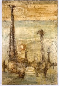 Kusler: Van Hoople (b. 1934) Oil on Canvas, Street Scene