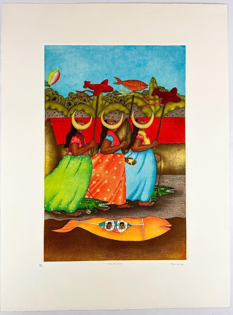 Fernando Olivera (1962-2018) Aquatint Etching on Paper Ed. 7/30 Dio de Mayo 2001 (1 of 6)