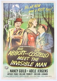 Kusler: Meet the Invisible Man 1951 Universal Abbot Costello Repro Movie Poster