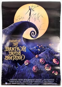 Kusler: The Nightmare Before Christmas Signed Double Sided Poster Tim Burton, Danny Elfman, Glenn