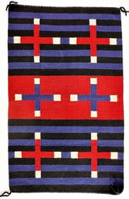 Marline Ben (Dine, 20th Century) Handmade Wool Navajo Rug